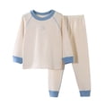 thumbnail image 3 of WUANDIXFA Toddler Christmas Pajamas 1-13 Years Infant Kids Toddler Girls Boys Soft Comfy Sleepwear Pajamas 2pcs Set,Beige,18-24 Months, 3 of 9