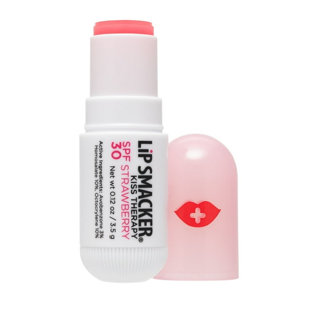 2 Pack Lip Smacker Kiss Therapy Spf 30 Lip Balm Strawberry Walmart Com Walmart Com