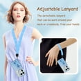 thumbnail image 6 of CCSmall for Motorola Edge 50 Ultra Bling Case Crossbody Lanyard for Woman Girls, Glitter Diamond Flower Shoulder Strap Wristband Cute Sparkle Protective Case Cover for Moto X50 Ultra YSH Blue, 6 of 8