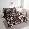 thumbnail image 3 of Homewish Kawaii Pink Butterfly 7-Piece Twin Bedding Sets,Red Fungus Mushroom Bedding Comforter Set,Rustic Flower Floral Sheet Sets For Teens,Breathable Home Decor Reversible, 3 of 8