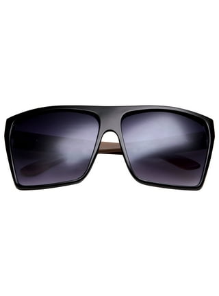 Men Sunglasses Fashion Black Oversize Big Designer Square Rapper Rap Black  Retro