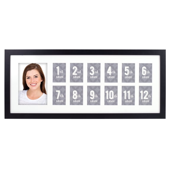 Malden - School Year Collage Picture Frame, 13 Openings for School Photos and Portraits