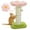 Pink, variant on Pefilos 23" Cat Scratching Post, Small Cat Scratcher Tree for Indoor Cats with Removable Flower Cat Bed, Cat Tree Tower with Spring Ball, Red