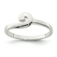 thumbnail image 1 of White Sterling Silver Ring Band Fashion Polished Swirl, 1 of 2
