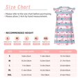 thumbnail image 3 of Vsdgher Flamant Rose1 pour Filles Chemises de Nuit Manches Courtes à Volants Robe de Nuit Pyjama pour Fête Pyjama-Grand, 3 of 6