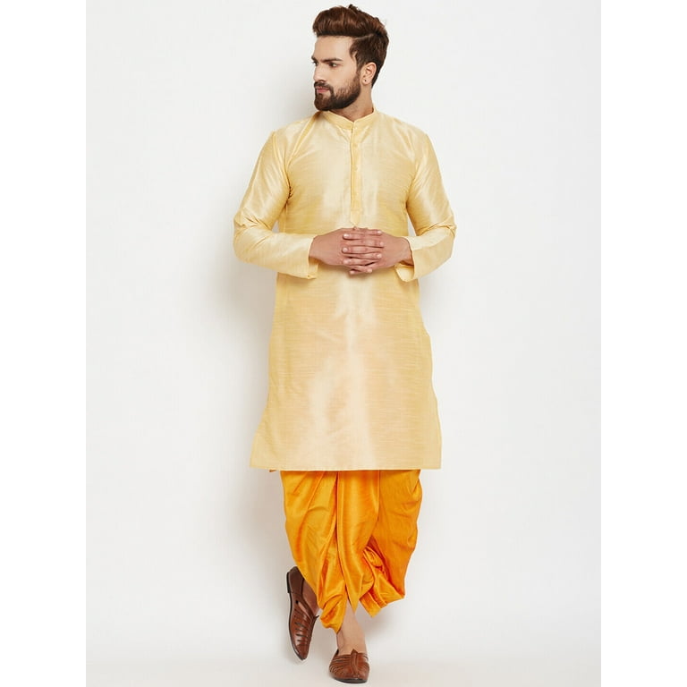 Mens Silk Blend Bollywood Style Designer Party Wear Indian Ethnic Dhoti Kurta Walmart
