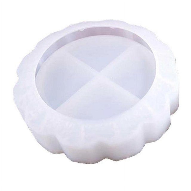 Crystal Epoxy Mirror Ashtray Silicone Mold Lace Ashtray Silicone Mold 1Pcs Large