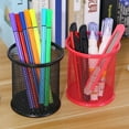 thumbnail image 5 of SPRING PARK Round Steel Mesh Pencil Holder, Black, 4 Count, 4 Pack, 5 of 7