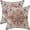 Burnt Orange Blue, variant on LQCrafK 18 x 18 Bohemian Boho - 17 Orange Carpet Pattern Linen Throw Pillows, 2 Count