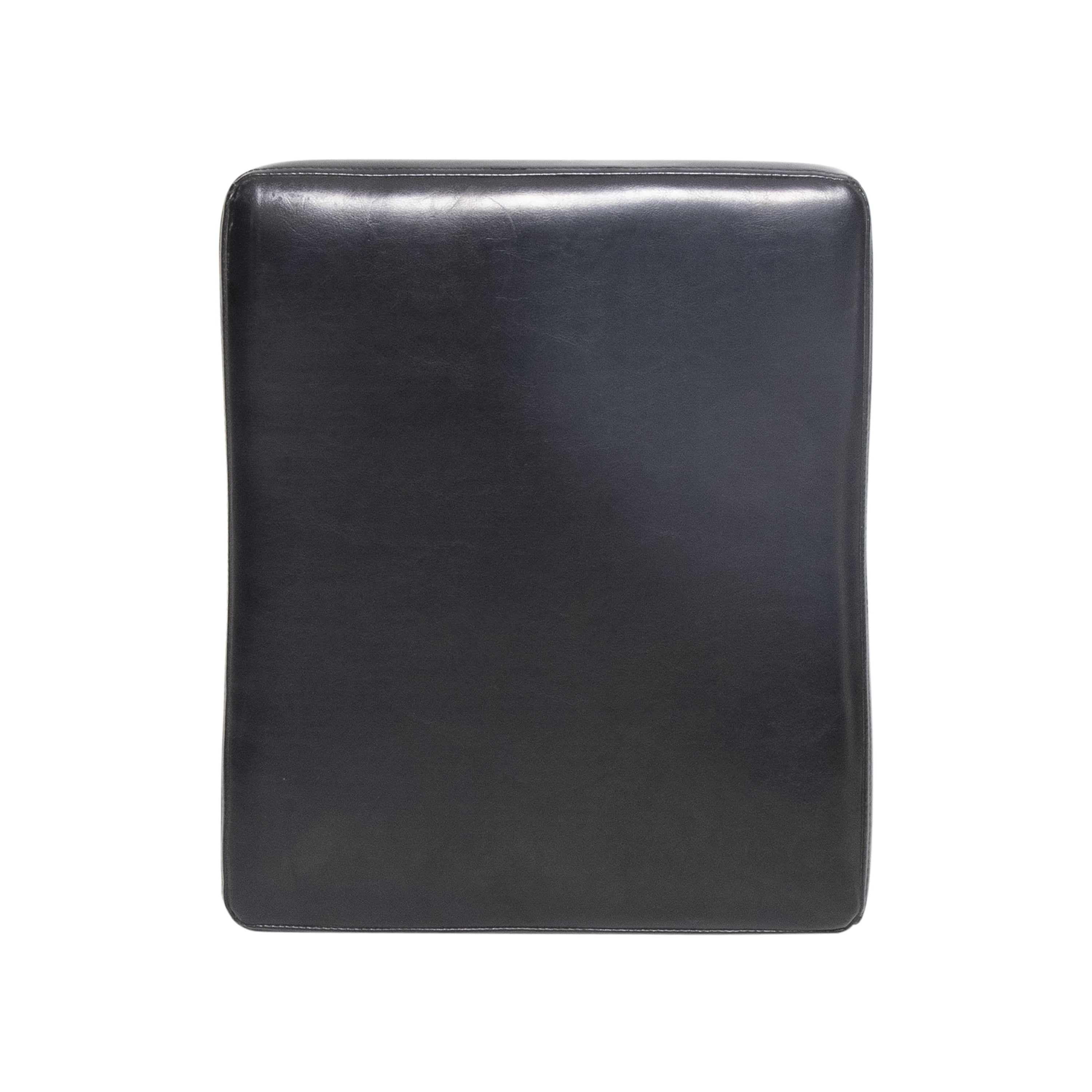 Noble House Lonnie Indoor Black Bonded Leather Backless Counter Stool