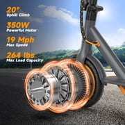 ALLOWEEK AW01L Electric Scooter for Adults, 350W Motor, 23-mile Long Range, 8.5 Solid Tires, Aluminum Frame Foldable Commuting E-Scooter