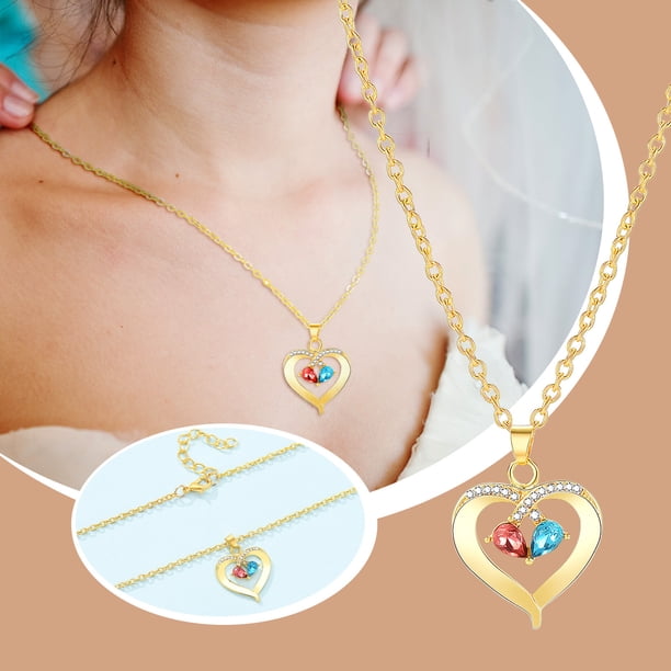 Fiudx Collar de Corazón, Elegante Aleación Colegial, Accesorio de Moda para Damas, Ideal para El Día de La Madre, para Uso Diario, Diseño Versátil, Ideal para Mujeres de Todas Las Edades, Incluye Cad