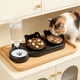 thumbnail image 4 of Comedero y bebedero para mascotas (perros y gatos) con dispensador automático, diseño dos en uno, material de grado alimenticio, base antideslizante, desmontable y fácil de limpiar, negro., 4 of 6