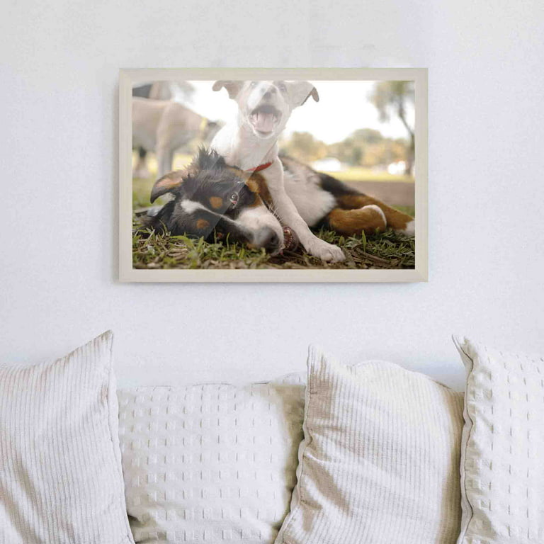 24x30 Frame White Real Wood Picture Frame Width 0.75 inches, Interior  Frame Depth 0.5 inches