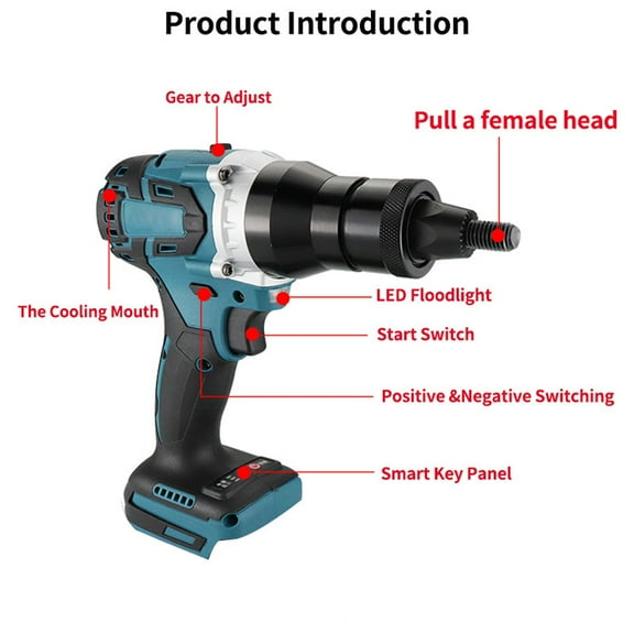 Electric riveting machine,Tool With Riveter With Riveter Heads Rivet Kit Riveter Tool Rivet Rivet Buzhi Cousopo Riveter Tool Rivet Huiop