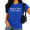 Blue, variant on Red Women's Worn Faded Vintage Goth Sarcasm Hang In There Dark Humor Graphic Short Sleeve T-Shirt Tops