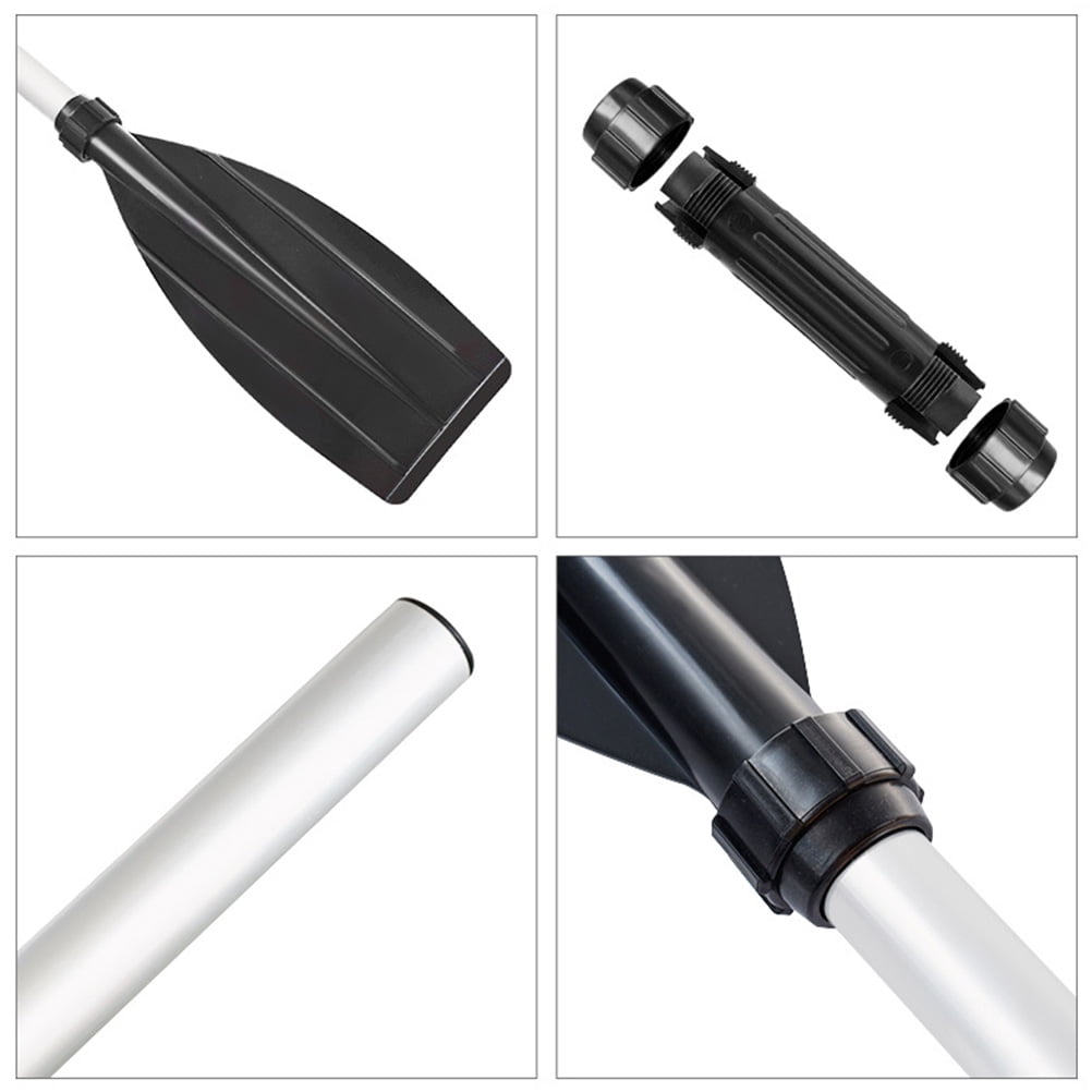 LABSERRON 2 Pairs Black Aluminum Alloy Paddle for Kayak Accessories 48.54X5.70X1.97in
