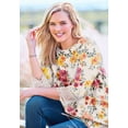 thumbnail image 5 of Woman Within Women's Plus Size Crochet-Trim Three-Quarter Sleeve Tunic, 5 of 5