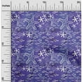 thumbnail image 2 of oneOone Georgette Viscose Purplish Blue Fabric Ocean Underwater Life Sewing Material Print Fabric By The Yard 42 Inch Wide, 2 of 4