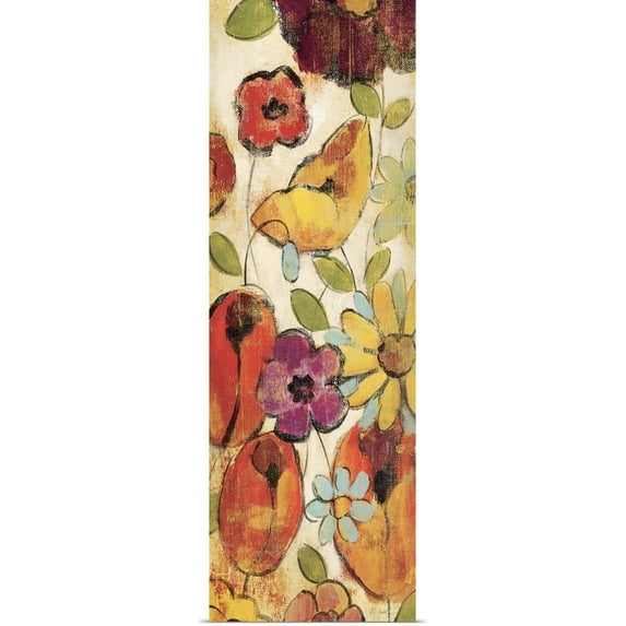 Great BIG Canvas | Rolled Silvia Vassileva Poster Print entitled Floral Sketches on Linen II