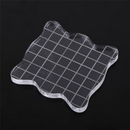 - Acrylic Grid Block,Transparent Clear Acrylic Block Pad for Scrapbooking Color Stamping Process Essential Tools
