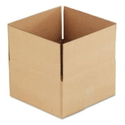 General Supply Brown Corrugated - Fixed-Depth Shipping Boxes, 12l x 12w x 6h, 25/Bundle -UFS12126