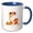 Blue/White, variant on 3drose, Orange and Yellow Snake - Chinese Zodiac 2025 Queen. Get Money Gift, 11oz Magic Transforming Mug