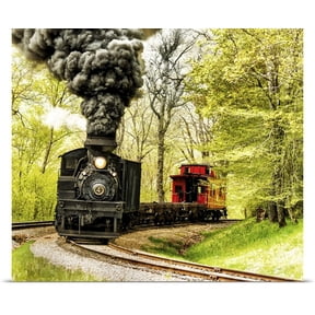 Great BIG Canvas James Eickman Poster Print entitled The Little Red Caboose