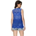 thumbnail image 3 of Women's Floral Crochet Lace Trim Open Front Cardigan, 3 of 6