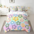 thumbnail image 2 of Castle Fairy Groovy Flower 7-Piece Bedding Comforter Set,Starry Sky King Bedding Sets,Gradient Rainbow Ultra Soft Bed Sheets,Microfiber Girls Bedroom Decor,Reversible, 2 of 8