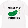 thumbnail image 4 of Inktastic You Had Me at Pickles Boys or Girls Long Sleeve Toddler T-Shirt, 4 of 5