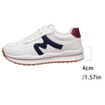 thumbnail image 7 of Rokment Womens Memory Foam Platform White Fashion Sneakers Walking Running Shoes 2026 Spring Fall Trendy Comfortable Leather Chunky Tennis Casual Shoes Blue Size 6.5, 7 of 7