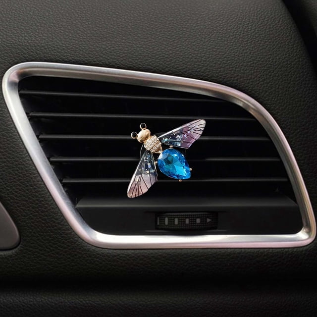 Bling Car Vent Clips, Crystal Car Air Freshener Vent Clip Set, Rhinestone Aromatherapy Diffuser Decoration, Car Interior Accessories for Women, Daily Driving and Road Trips