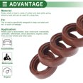 thumbnail image 4 of Unique Bargains Universal Oil Seal TC Double Lip w Steel Spring Seal Ring Rotary Shaft Seal 17x25x7mm High Pressure FKM Rubber Brown 5 Pcs, 4 of 7