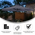 thumbnail image 5 of Flash Furniture Sedona Round Cantilever Umbrella with 32 Solar LED Lights, Gray (GMWLUU012GRY), 5 of 13