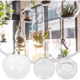 thumbnail image 3 of Desktop Hanging Glass Fish Tank Small Tabletop Aquarium Clear Glass Vase Betta Fish Bowl for Office Home Decor, 3 of 8
