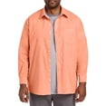 thumbnail image 2 of Washed Oxford Rolled-Sleeve Sport Shirt Tangelo Orange 1XL, 2 of 6