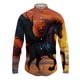 thumbnail image 2 of Camisas con estampado 3D de caballos para hombre, blusa informal de manga larga con botones, ropa de calle, camisa de playa de gran tamaño para hombre, 2 of 5