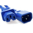 thumbnail image 2 of 8FT 14AWG BLUE POWER CORD C14-C15 15AMP 250V SJT JACKET, 2 of 2