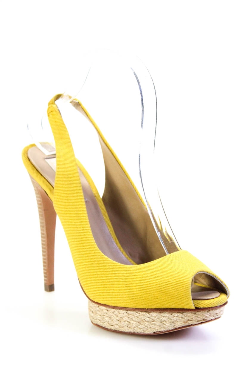 bcbg yellow heels