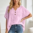 thumbnail image 2 of LiuXxxx Women's Boho Tunic Top Loose Fit Flowing Sleeve Casual Top Pink S, 2 of 4