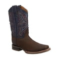 thumbnail image 1 of Botas Hombre Cuatralba Piel Vaquera Comoda Ajustable Casuales Resistentes Durables cafe 27.5, 1 of 3