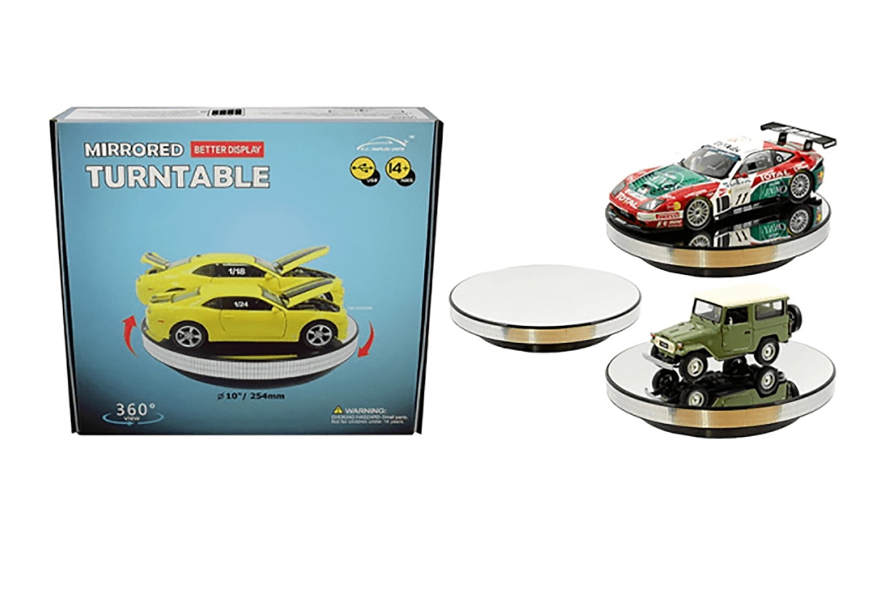 Diecast Car w/Display Turntable - 2021 Ford Bronco, Gray - Jada Toys 33299 - 1/24 Scale Diecast Car