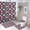 Floral 5, variant on Bathroom Mat Set, Striped Pattern Printed on Modern Shower Curtains for Bathroom Set, Great for Master Bath Beach House Modern Home, 72 x 72 inches