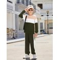 thumbnail image 6 of Arshiner Boys 2Pcs Color Block Sweatshirt & Casual Pants Fall Winter Outfits Set, 6 of 6