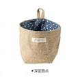 thumbnail image 4 of 1pcs Wall Storage Bag Hanging Pocket Snack Sundries Cosmetic Office Stationery Organizer Cotton Linen Storage Baskets Bag, 4 of 8