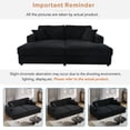 thumbnail image 4 of Aukfa 87" Double Chaise Oversized Sofa Bed with USB Ports&Cup Holder for Living Room, 2 Pillows, Corduroy, Black, 4 of 12