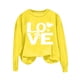 thumbnail image 3 of Xuyuer Women Valentine Shirts Love Heart Graphic Long Sleeve Tshirt Casual Valentines Day Gift Round-neck Tops, 3 of 5