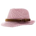 thumbnail image 4 of Vintage Woven Hollowâout Sun Hat Unisex Leather Band Decor Breathable Outdoor Vacation Fedora Hat, 4 of 4
