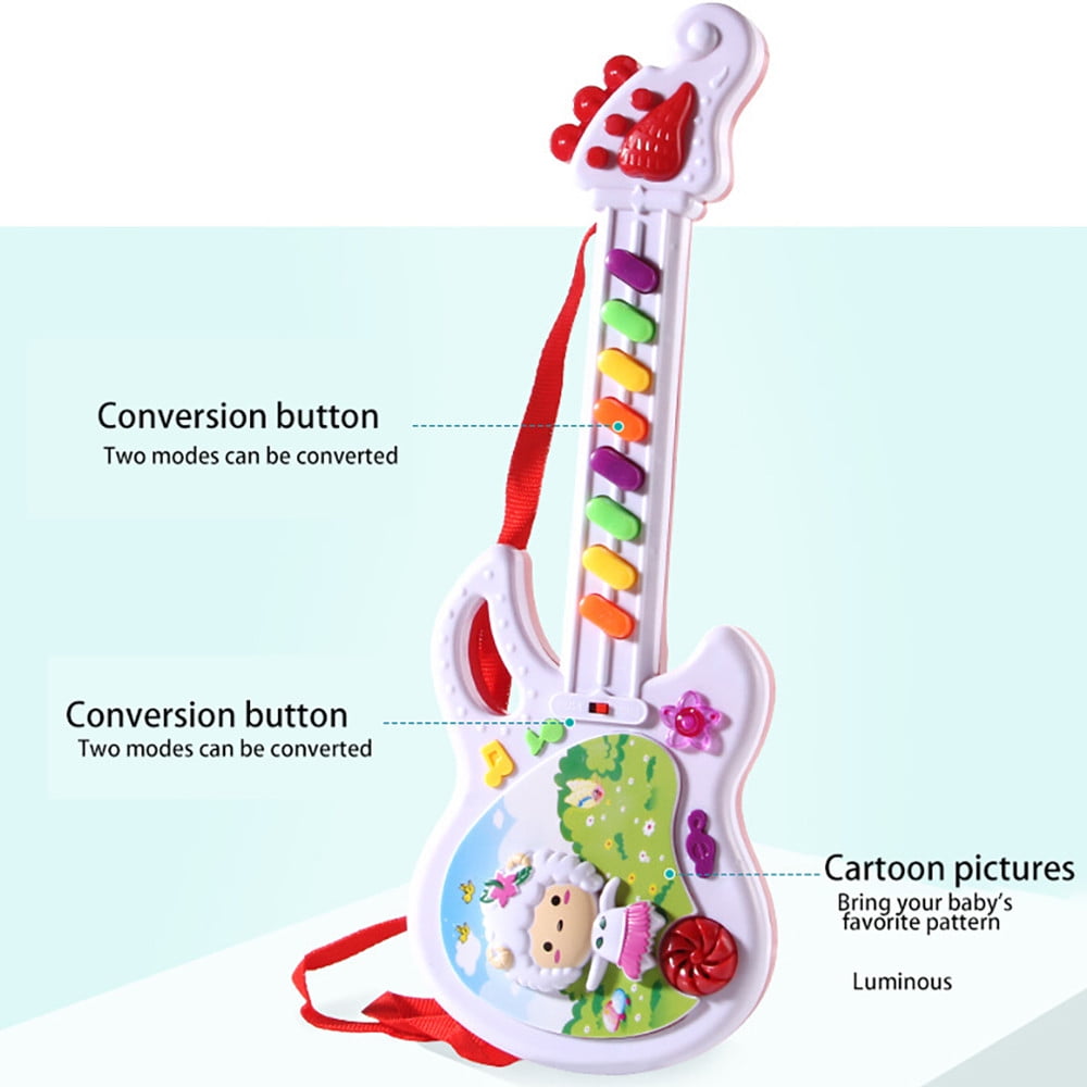 Electric Guitar Toy Musical Play For Kid Boy Girl Toddler Learning Electron Toys 